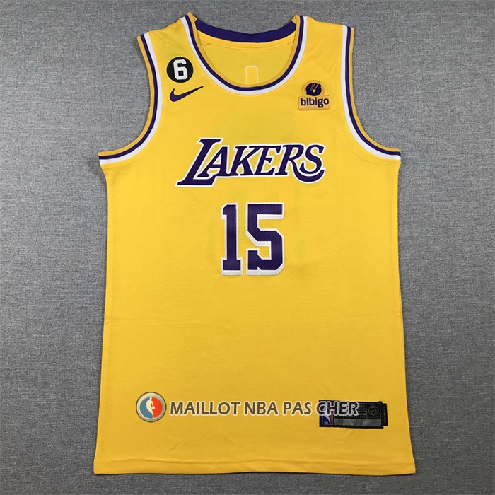 Maillot Los Angeles Lakers Austin Reaves NO 15 Icon 2022-23 Jaune
